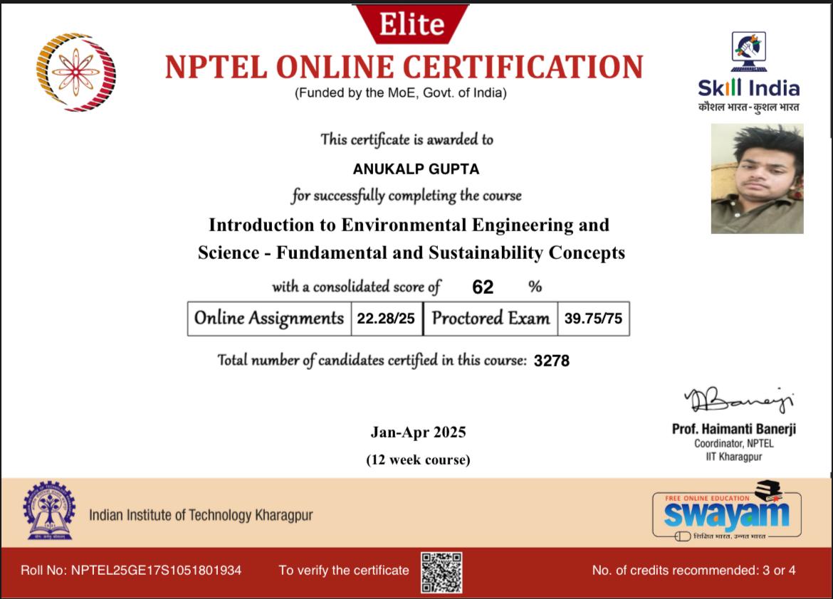 NPTEL Online Certification (Elite)